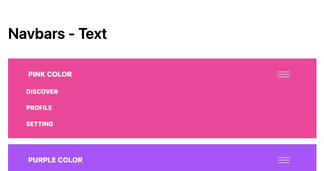 TailwindCSS Navbars - Text