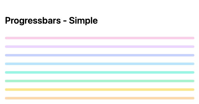 TailwindCSS Progressbars - Simple